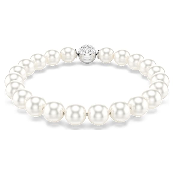 Swarovski Matrix Armband – Kristallperle, weiß, rhodiniert – 5747747_png