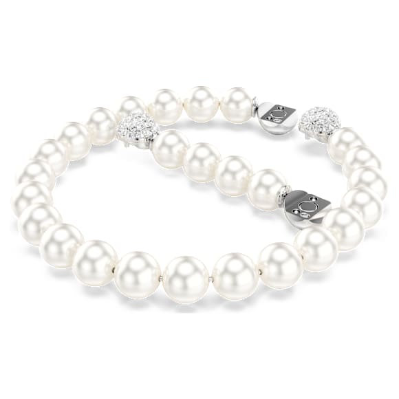 Swarovski Matrix Armband – Kristallperle, weiß, rhodiniert – 5747747_png_var4