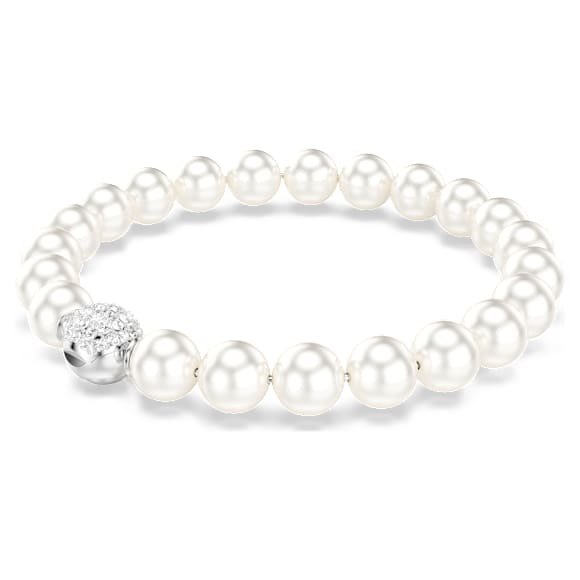 Swarovski Matrix Armband – Kristallperle, weiß, rhodiniert – 5747747_png_var3