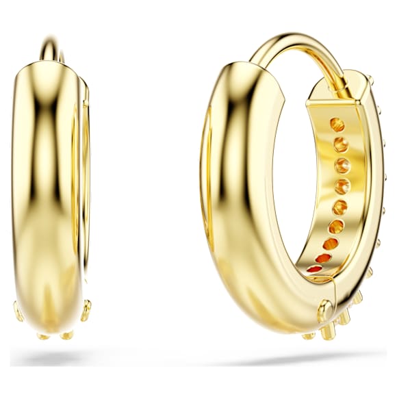 Swarovski Matrix Kreolen, Rundschliff, Weiß, 18K Goldbeschichtet – 5697228_png_var3