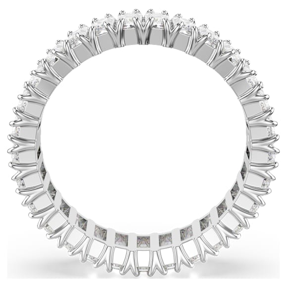 Swarovski Matrix Ring Baguette-Schliff, Weiß, Silberfarbenes Finish – 5714332_png_var2