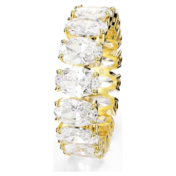 Swarovski Matrix Ring Oval-Schliff, Weiß, 18K Goldbeschichtet – 5707188_png_var2