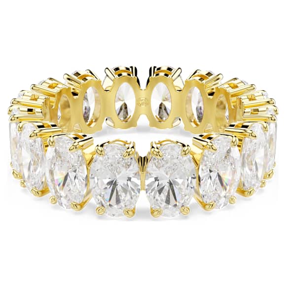 Swarovski Matrix Ring Oval-Schliff, Weiß, 18K Goldbeschichtet – 5707188_png