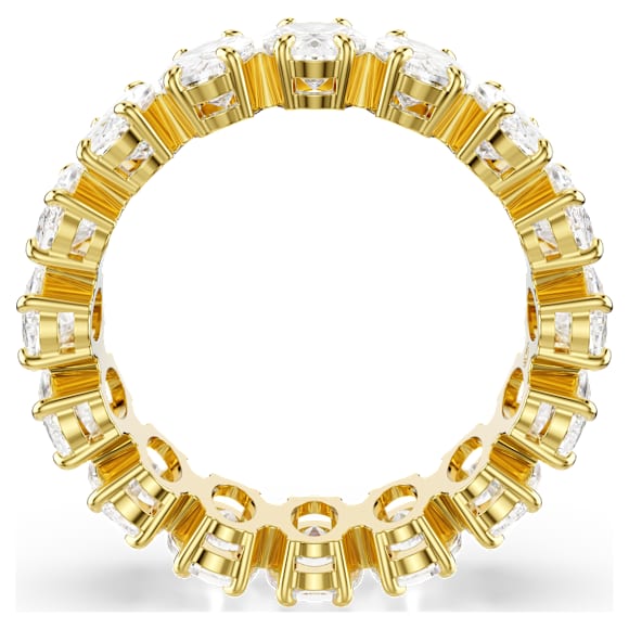 Swarovski Matrix Ring Oval-Schliff, Weiß, 18K Goldbeschichtet – 5707188_png_var3