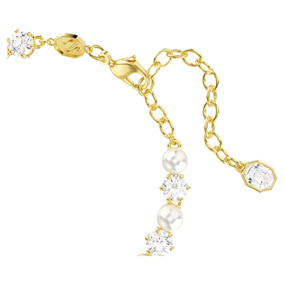Swarovski Matrix Tennis Armband – Kristallperle, weiß, 18K goldbeschichtet – 5742026_png_var2
