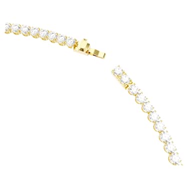 Matrix Tennis Halskette Rundschliff, Wei�, 18K Goldbeschichtet – 5681795_png_var2