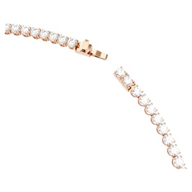 Matrix Tennis Halskette Rundschliff, Wei�, 18K ros�goldbeschichtet – 5764194_png_var2