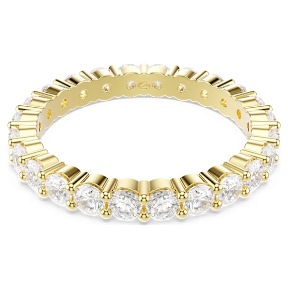 Swarovski Matrix Vittore Bandring Rundschliff, Weiß, 18K Goldbeschichtet – 5750615_png
