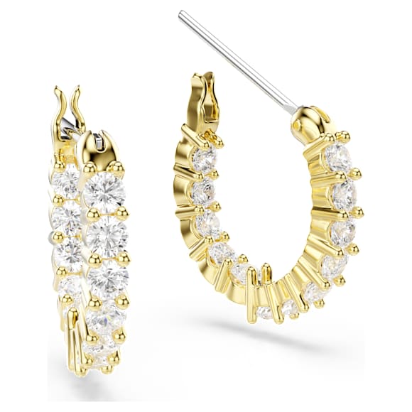 Swarovski Matrix Vittore Kreolen – weiß, goldbeschichtet – 5733398_png_var2