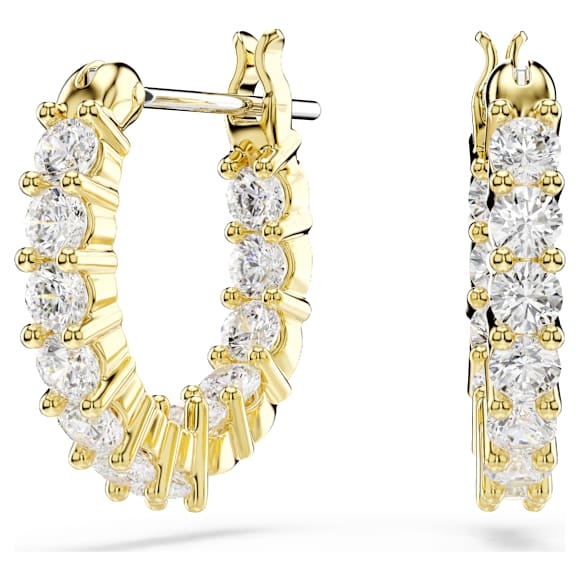 Swarovski Matrix Vittore Kreolen – weiß, goldbeschichtet – 5733398_png