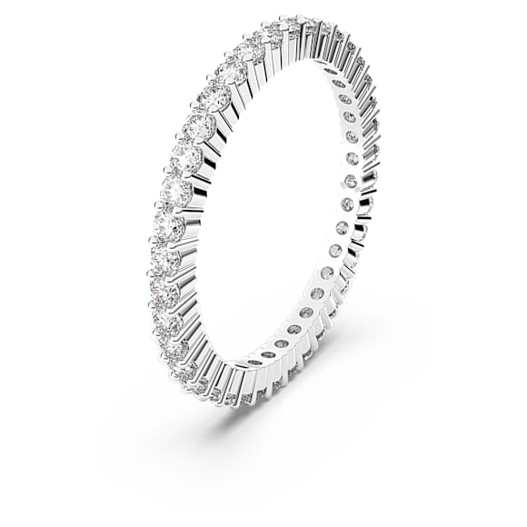 Swarovski Matrix Vittore Ring Rundschliff, Weiß, Silberfarbenes Finish – 5655705_png_var1