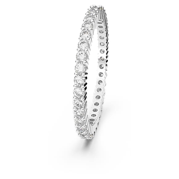 Swarovski Matrix Vittore Ring Rundschliff, Weiß, Silberfarbenes Finish – 5655705_png_var2