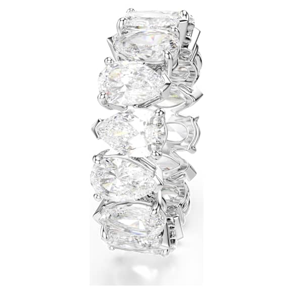 Swarovski Matrix Vittore Ring Tropfenschliff, Weiß, Silberfarbenes Finish – 5689468_png_var2