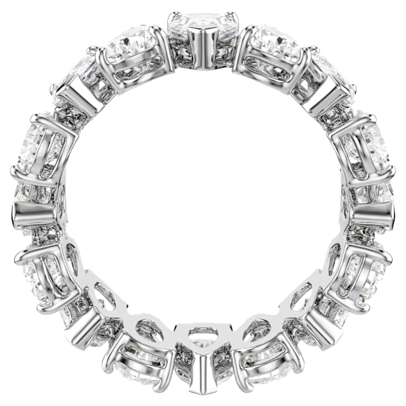 Swarovski Matrix Vittore Ring Tropfenschliff, Weiß, Silberfarbenes Finish – 5689468_png_var3