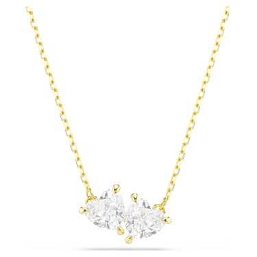 Mesmera Halskette Herz, Wei�, 18K Goldbeschichtet – 5733475_01