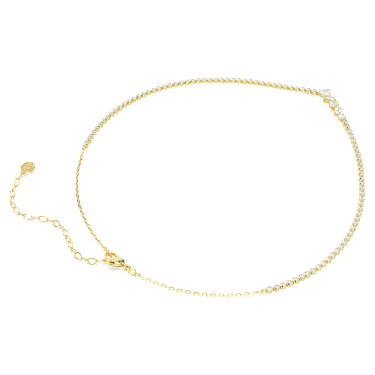 Mesmera Halskette Verschiedene Schliffe, Wei�, 18K goldbeschichtet – 5747931_png_var3