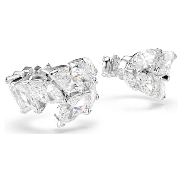 Swarovski Mesmera Ohrspangen, Marquise Schliff, Weiß, Rhodiniert – 5747998_png_var2