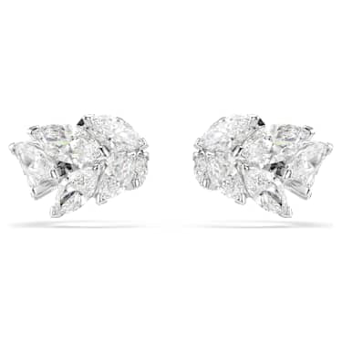 Swarovski Mesmera Ohrspangen, Marquise Schliff, Weiß, Rhodiniert – 5747998_01