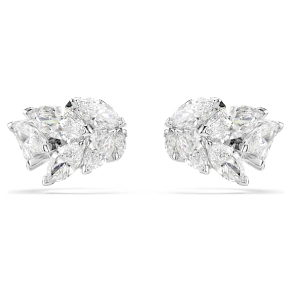 Swarovski Mesmera Ohrspangen, Marquise Schliff, Weiß, Rhodiniert – 5747998_png