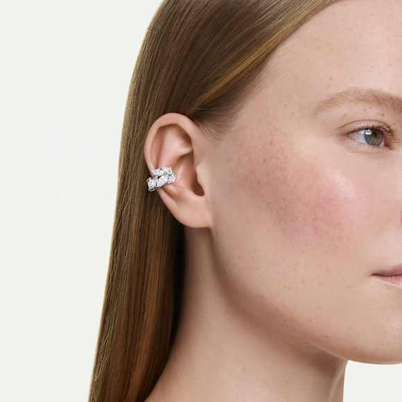 Swarovski Mesmera Ohrspangen, Marquise Schliff, Weiß, Rhodiniert – 5747998_ms2