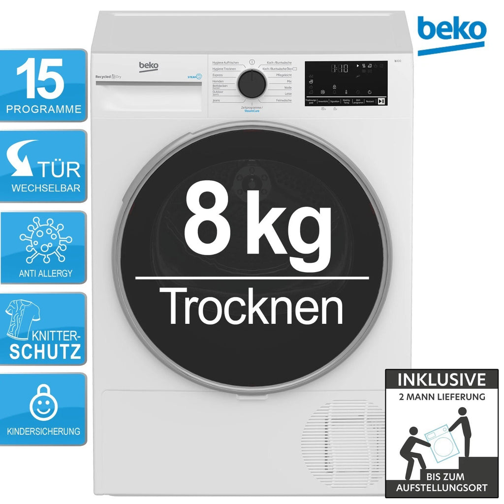 Beko B3T42249S Trockner 8kg – Produktbild 1