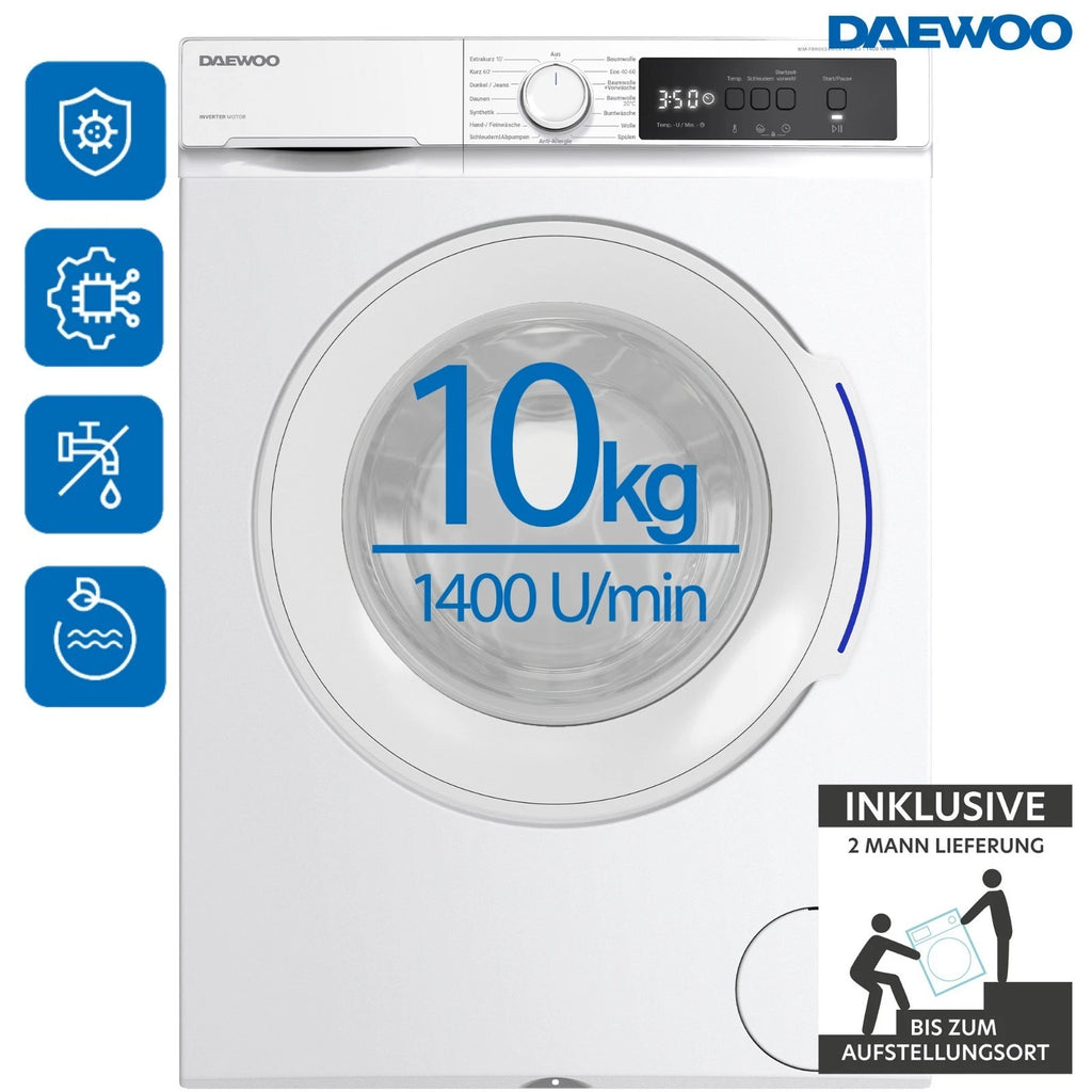 Daewoo WM-FBR0634W0A-DE Waschmaschine 10kg – Produktbild 1