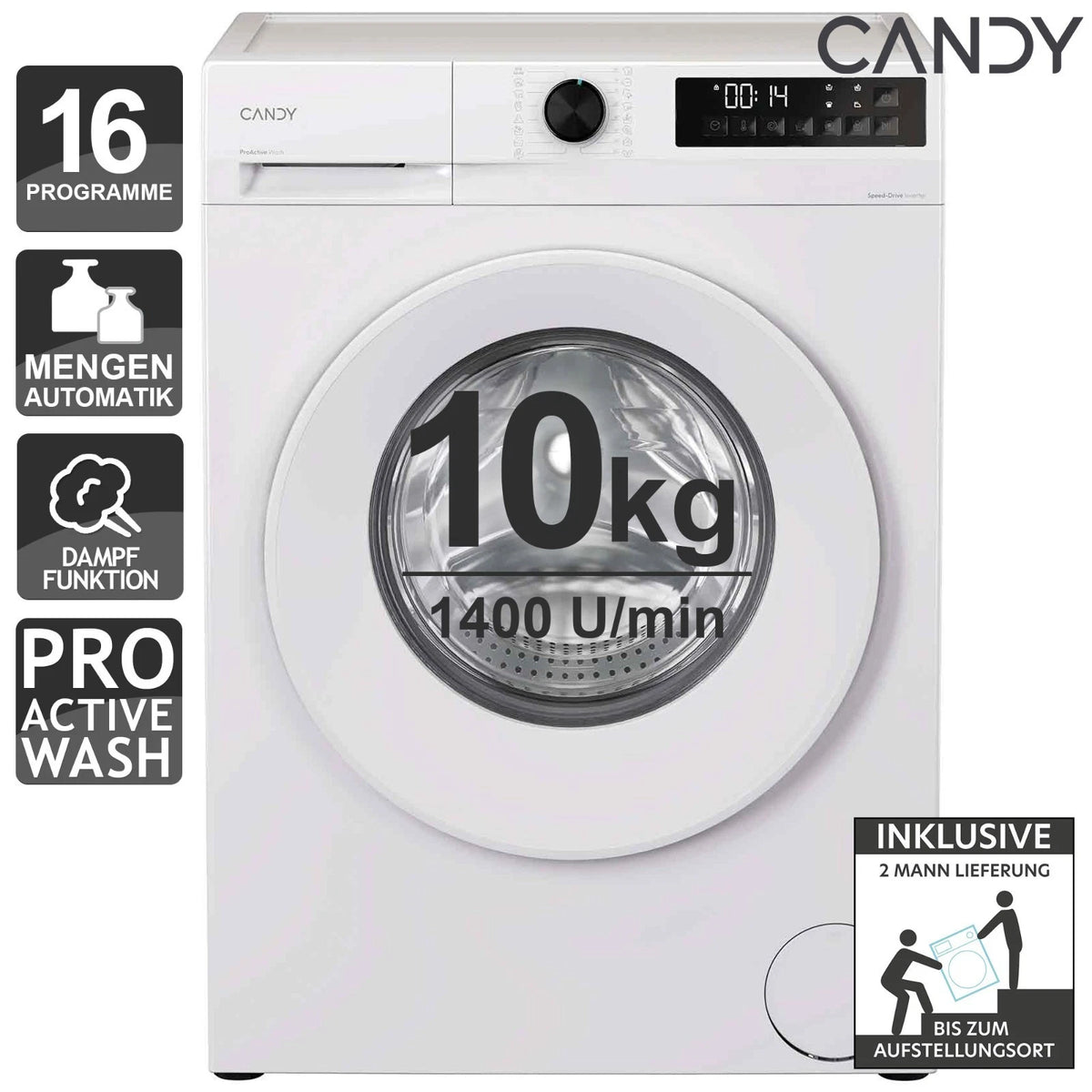 Candy GD 4108-S Waschmaschine 10kg – Produktbild 1