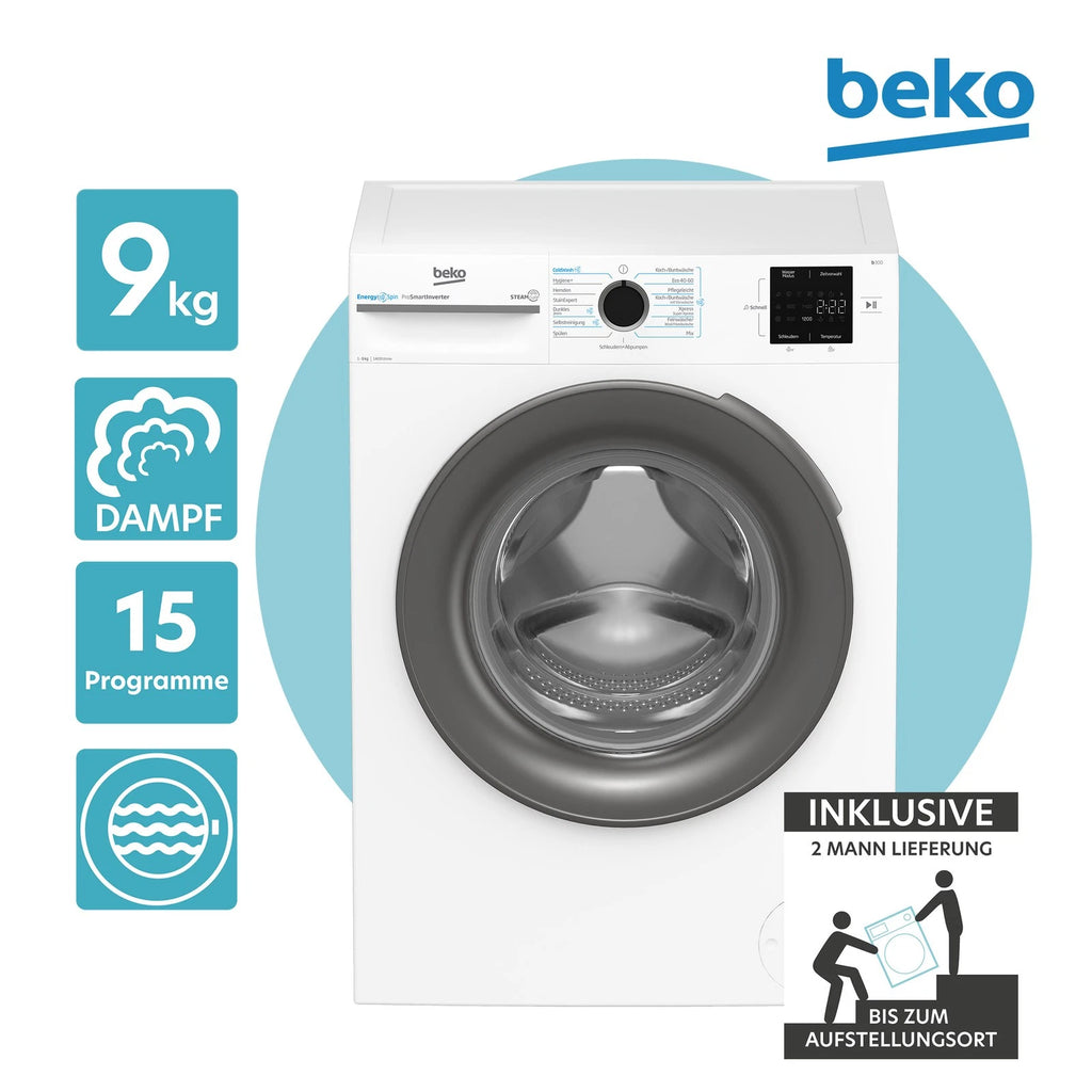 Beko BM3WFU4941W1 Waschmaschine 9kg – Produktbild 1