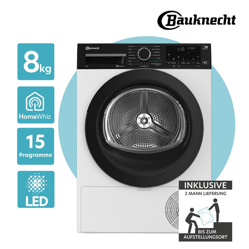Bauknecht BT 8RC WS Wärmepumpentrockner 8kg – Produktbild 1