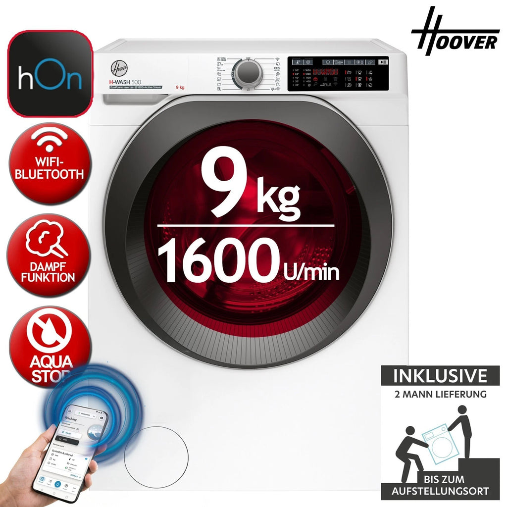 Hoover HWQ 69AMBS/1-S Waschmaschine 9kg – Produktbild 1