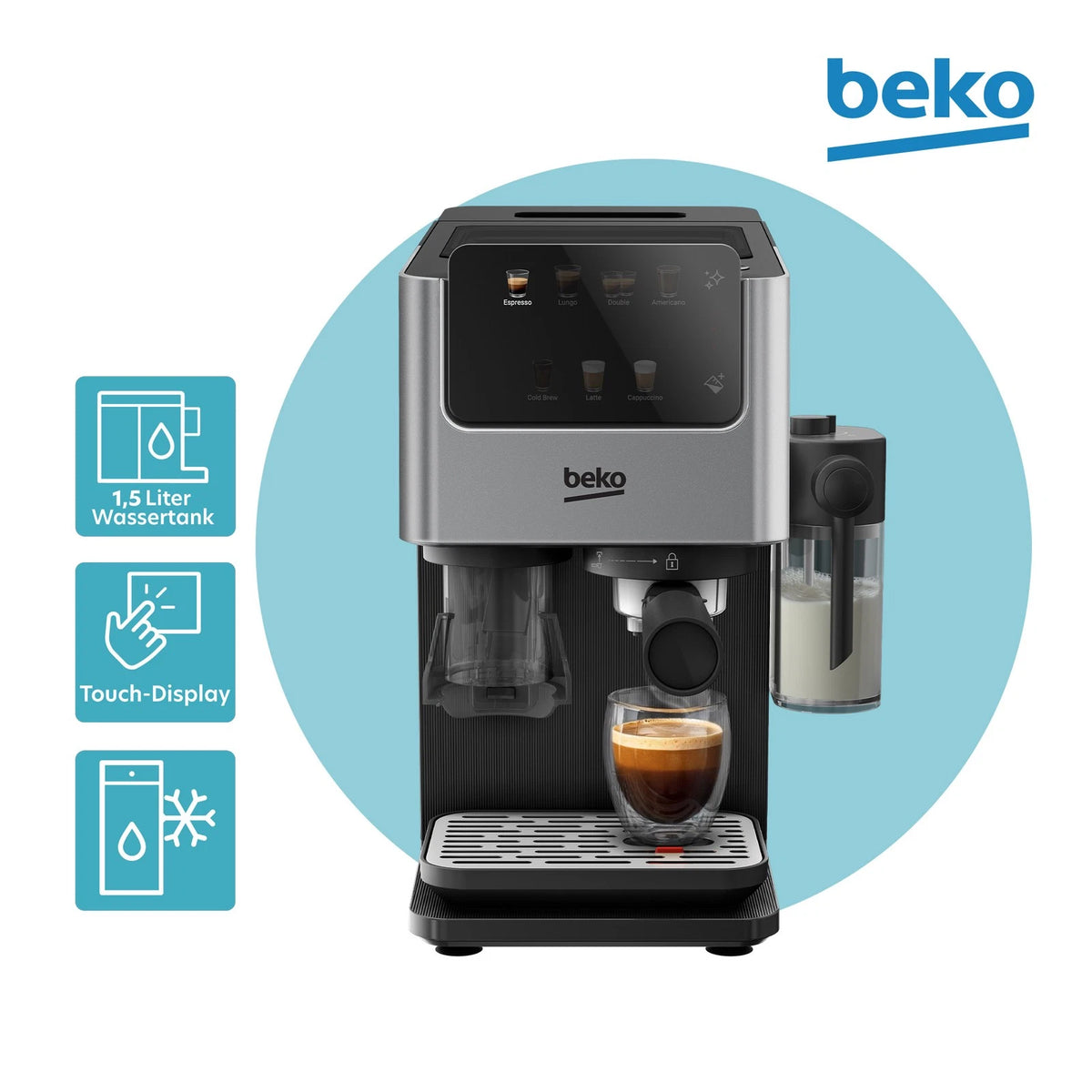 Beko CED 7524 X Siebträgermaschine mit Mahlwerk
