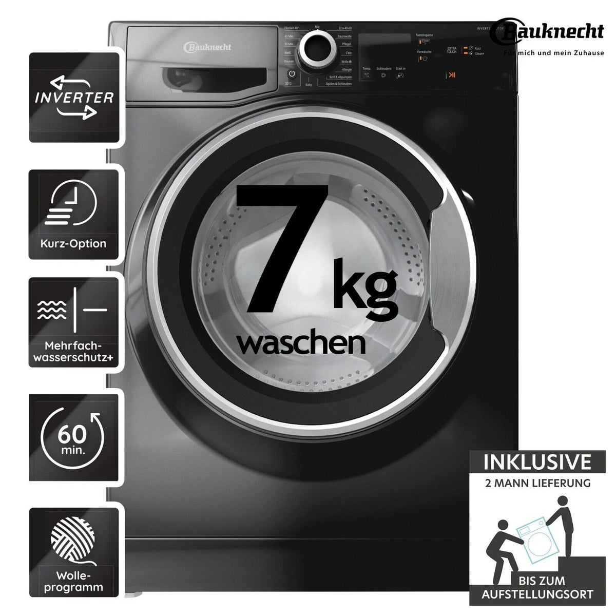 Bauknecht W7 S6300 A Waschmaschine 7kg – Produktbild 1