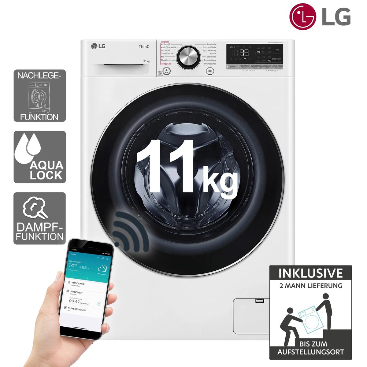 LG F4WR7012 Waschmaschine 11kg – Produktbild 1