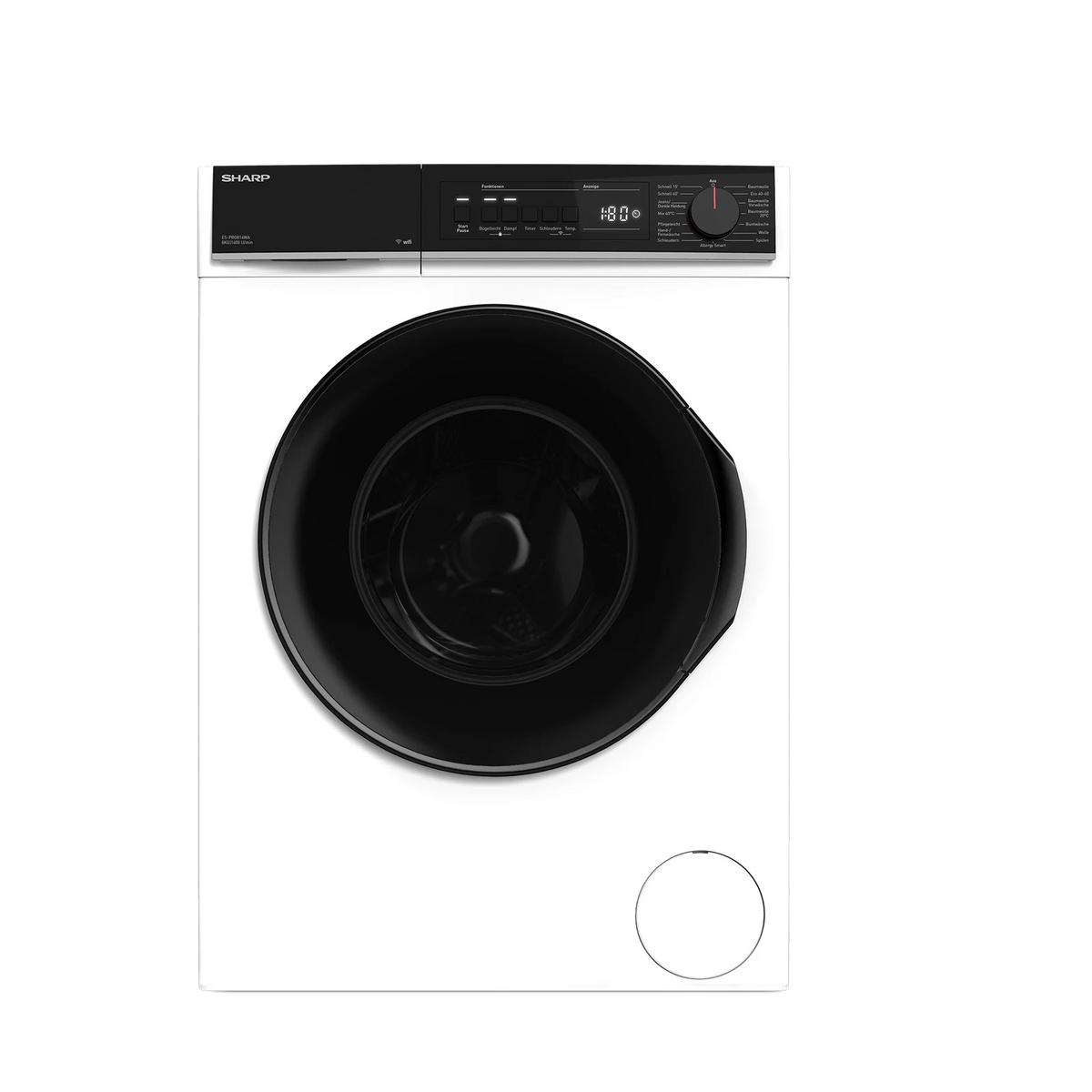 Sharp ES-PRO814WA-DE Waschmaschine 8kg Weiß – Produktbild 2