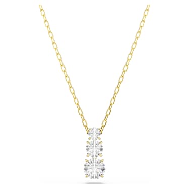Stilla Attract Anh�nger Rundschliff, Wei�, 18K Goldbeschichtet – 5723298_01