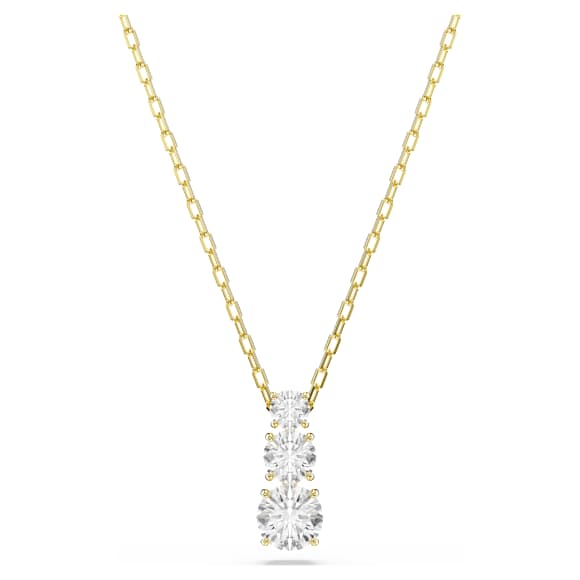 Stilla Attract Anh�nger Rundschliff, Wei�, 18K Goldbeschichtet – 5723298_png