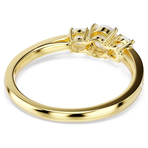 Swarovski Stilla Attract Ring Rundschliff, Weiß, 18K Goldbeschichtet – 5723291_png_var3