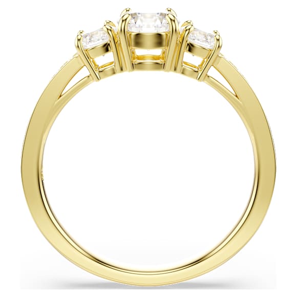 Swarovski Stilla Attract Ring Rundschliff, Weiß, 18K Goldbeschichtet – 5723291_png_var2