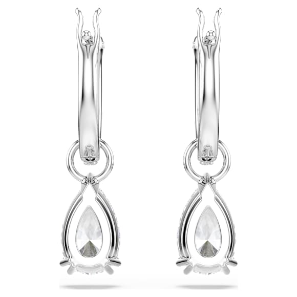 Swarovski Stilla Drop-Ohrhänger, Tropfenschliff, Rundschliff, Weiß, Rhodiniert – 5636716_png_var3