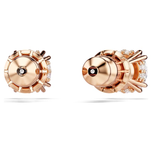Swarovski Stilla Ohrstecker, Rundschliff, Weiß, 18K Roségoldbeschichtet – 5638801_png_var3
