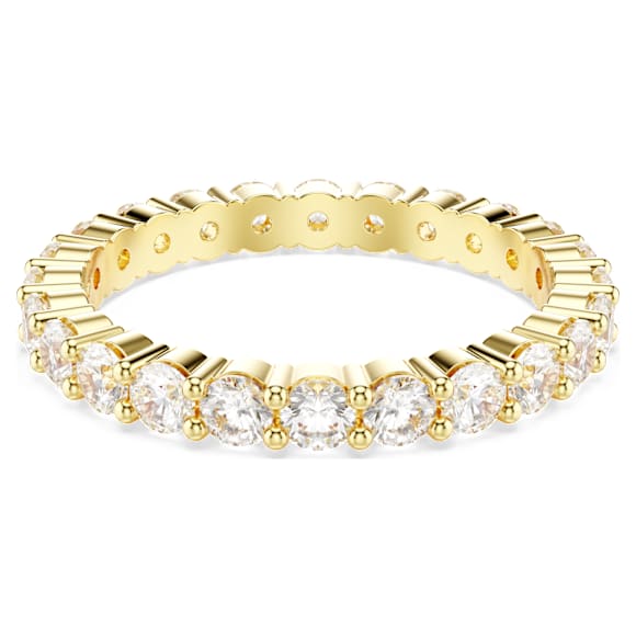 Swarovski Stilla Ring Set (2), Rundschliff, Weiß, 18K Goldbeschichtet – 5693506_png_var4