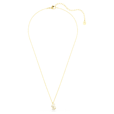 Swan Anh�nger Verschiedene Schliffe, Schwan, Wei�, 18K goldbeschichtet – 5754626_png_var1
