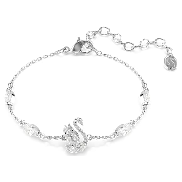 Swarovski Swan Armband – Schwan, weiß, rhodiniert – 5758682_png