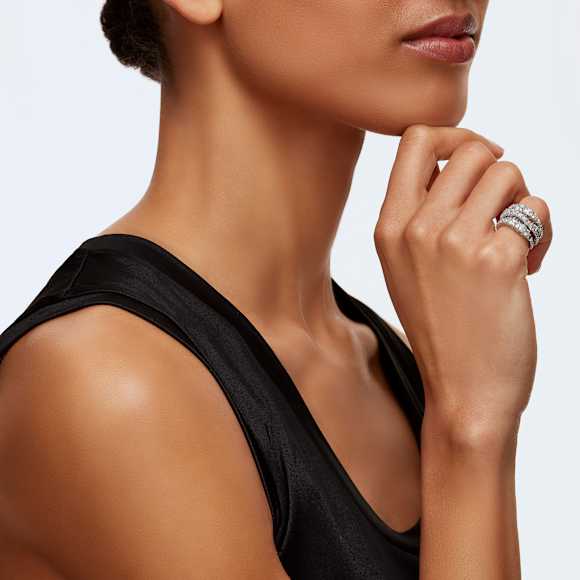 Swarovski Hyperbola Ring – weiß, rhodiniert – 5580952_ms1