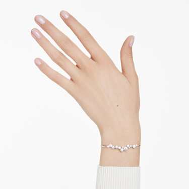 Swarovski Constella Armreif – Kristallperle, weiß, rhodiniert