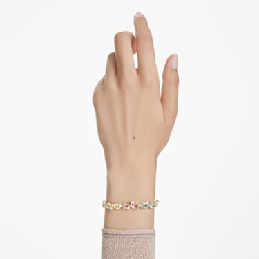 Swarovski Gema Armband – mehrfarbig, 18K goldbeschichtet