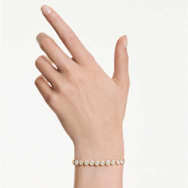 Swarovski Una Angelic Armband – Rundschliff, weiß, 18K goldbeschichtet