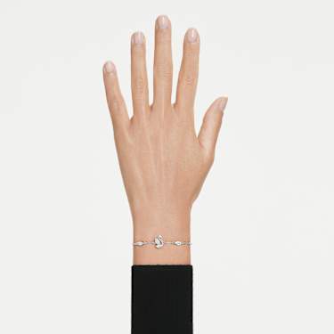 Swarovski Swan Armband – Schwan, weiß, rhodiniert