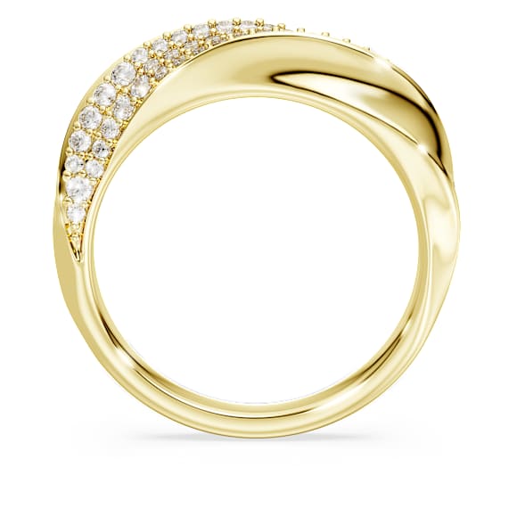 Swarovski Classica Bandring Rundschliff, Weiß, Sterlingsilber, 18K goldbeschichtet – 5746015_png_var2