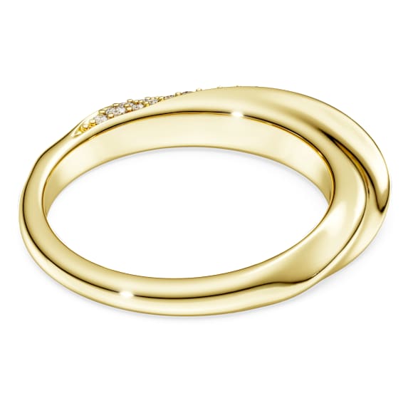 Swarovski Classica Bandring Rundschliff, Weiß, Sterlingsilber, 18K goldbeschichtet – 5746015_png_var3